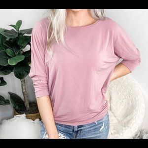 L Zenana Top, Dusty Rose